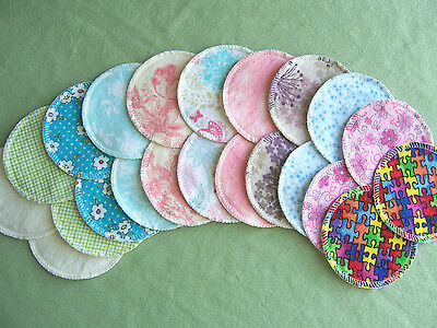 6 Washable Breast Nursing Pads Flannel Reusable Comfy! 100% Cotton Breastfeeding